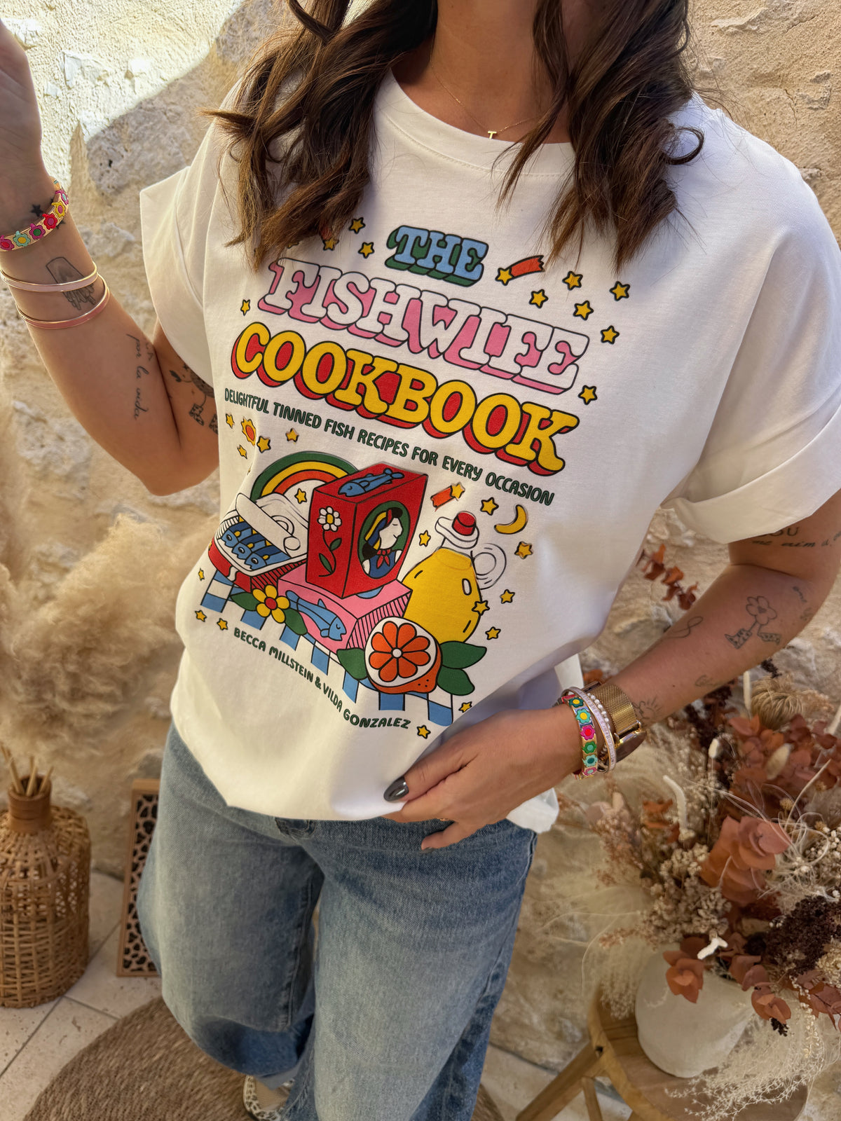 T-shirt Fish écru