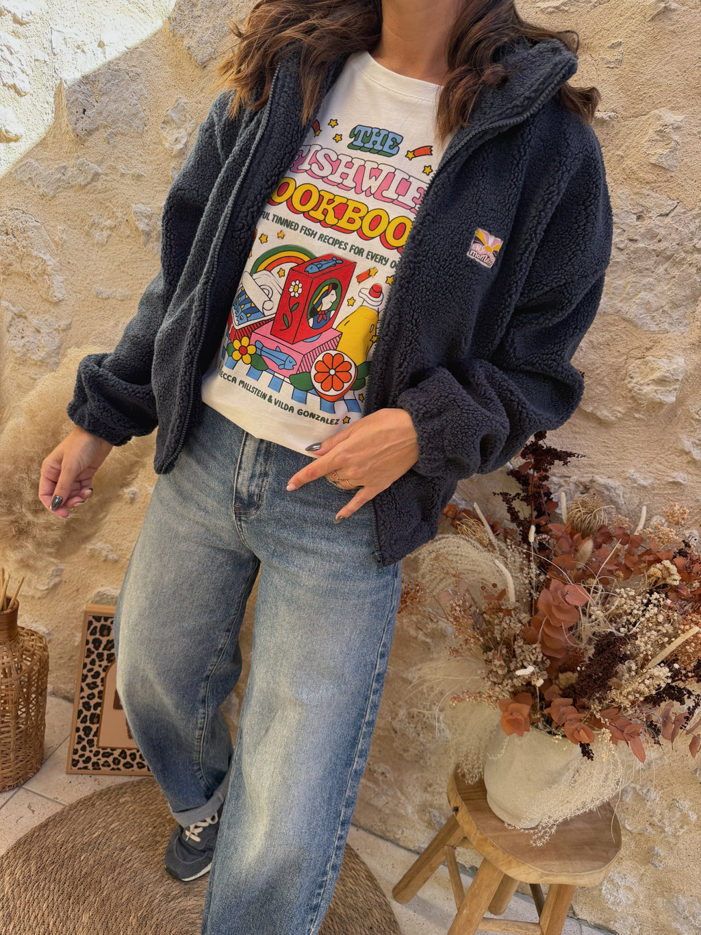 T-shirt Fish écru