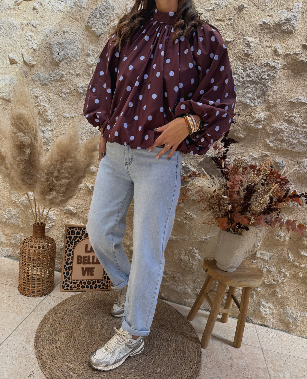 Blouse Justine prune