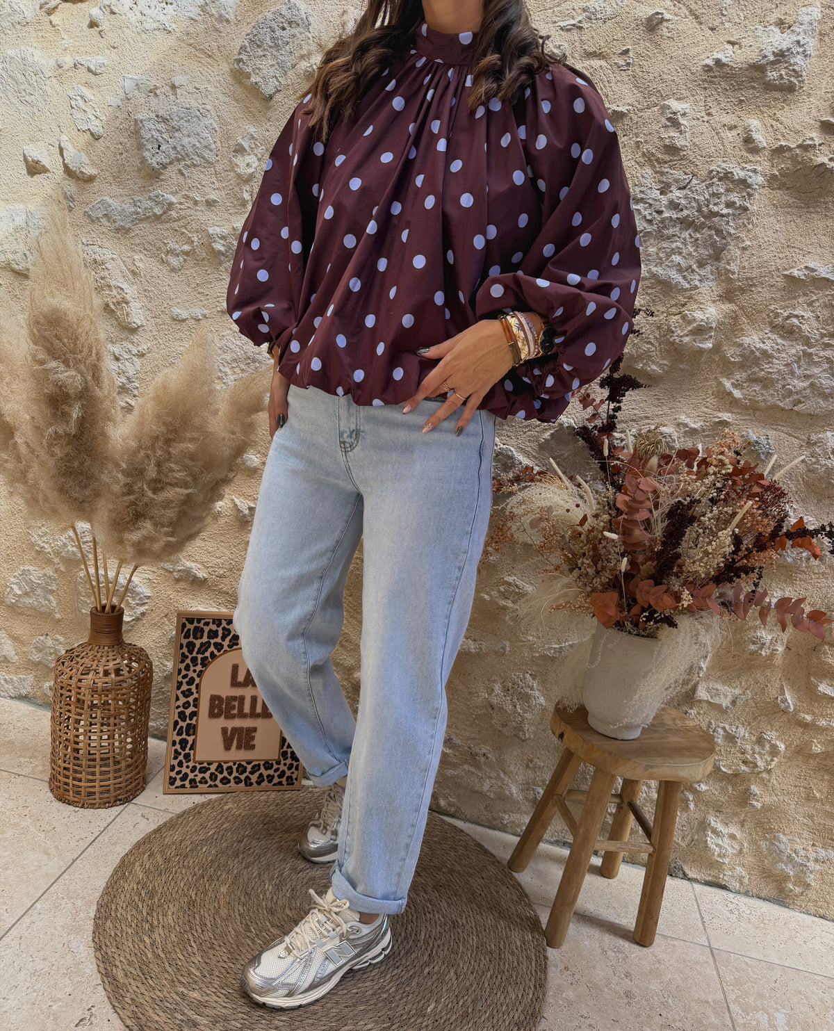 Blouse Justine prune
