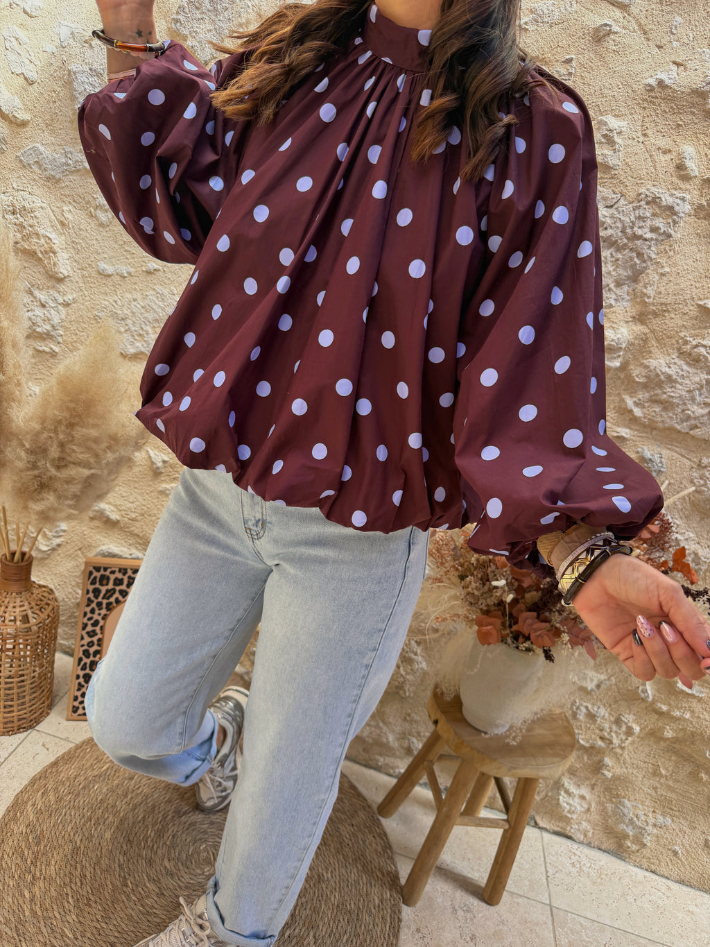 Blouse Justine prune