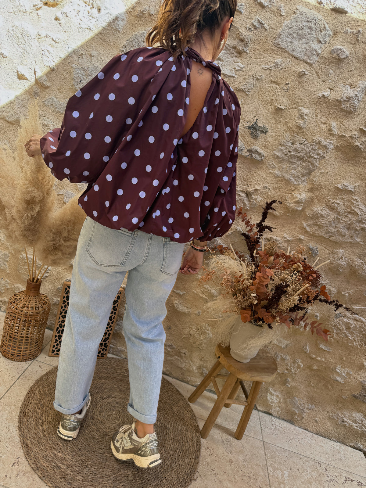 Blouse Justine prune