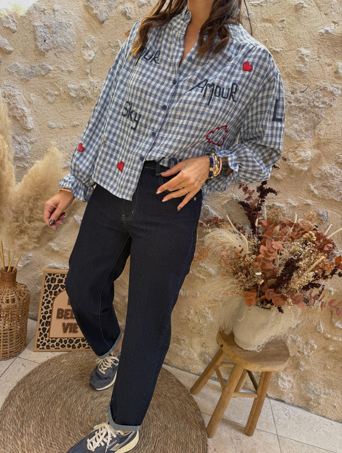 Blouse Giulia bleue