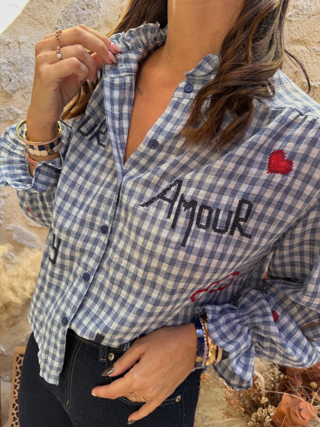 Blouse Giulia bleue