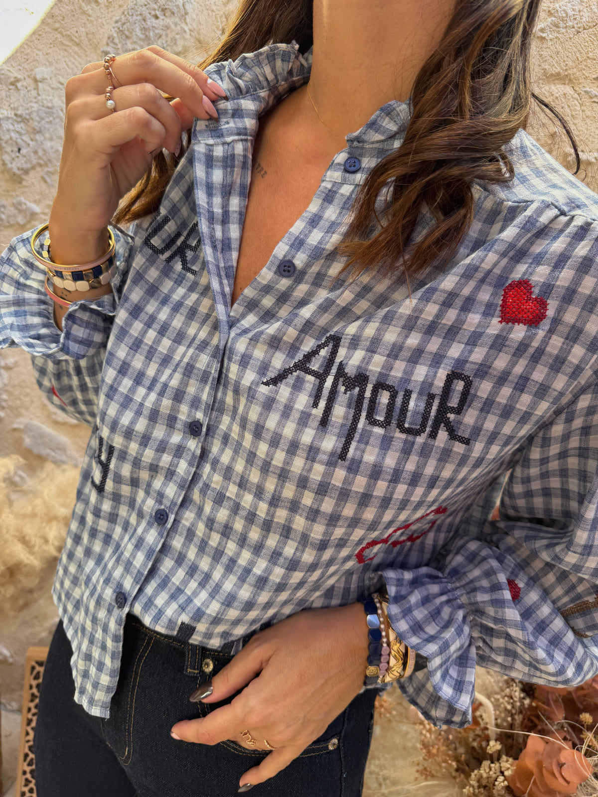 Blouse Giulia bleue