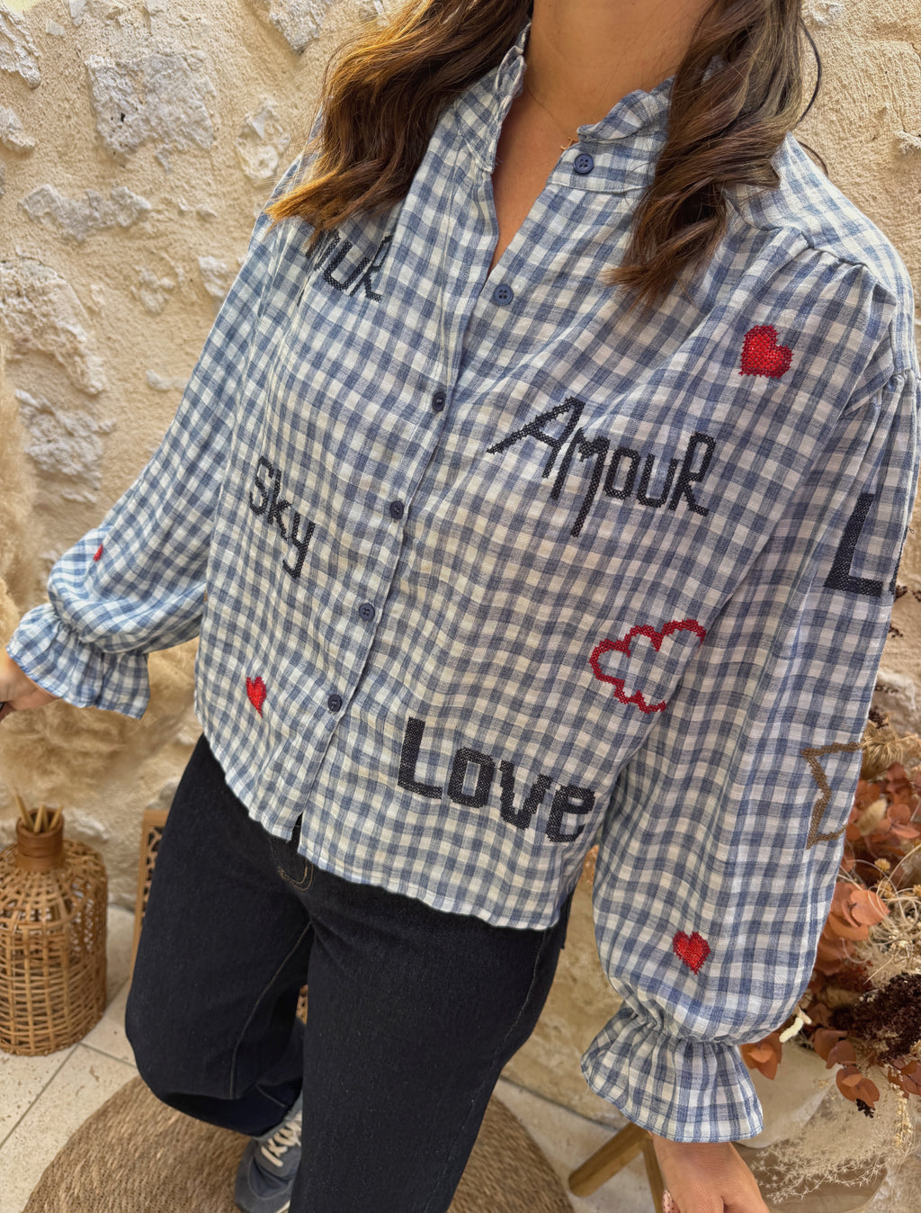 Blouse Giulia bleue