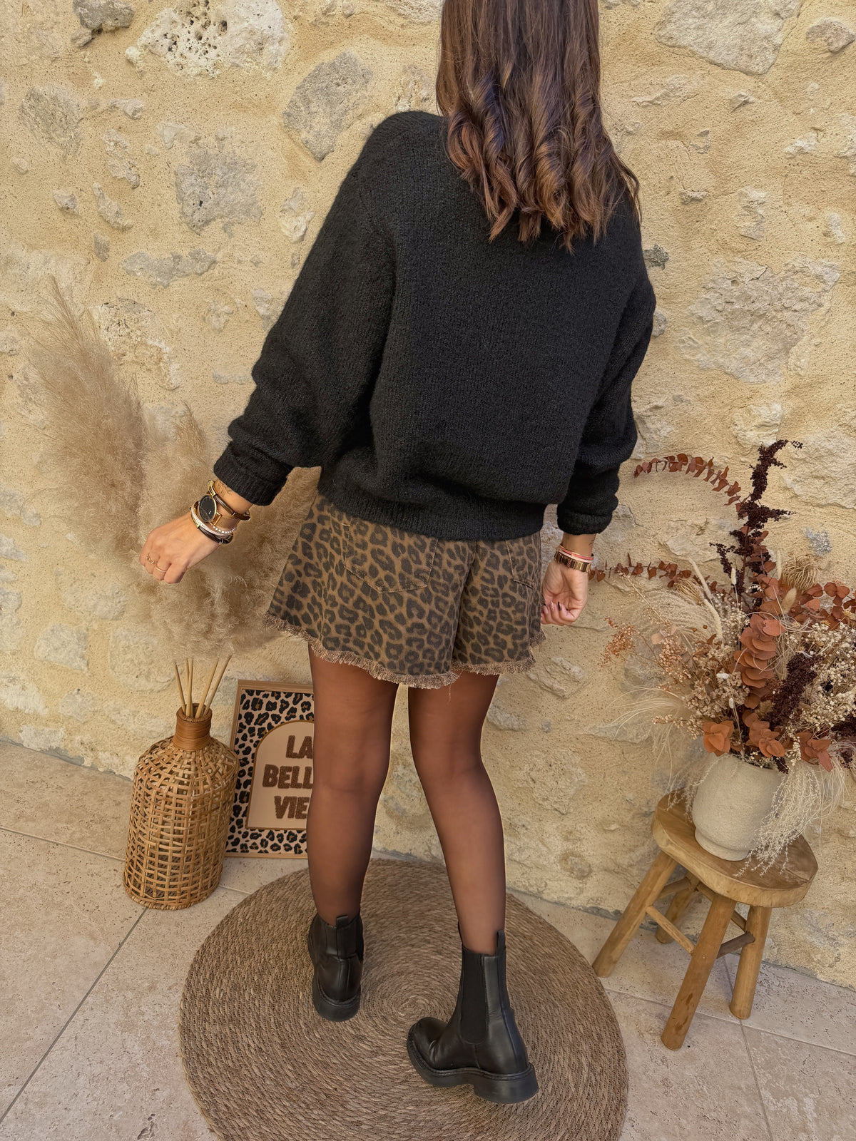 Short Léo franges