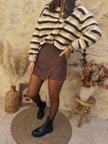 Gilet Martin 899 rayé choco