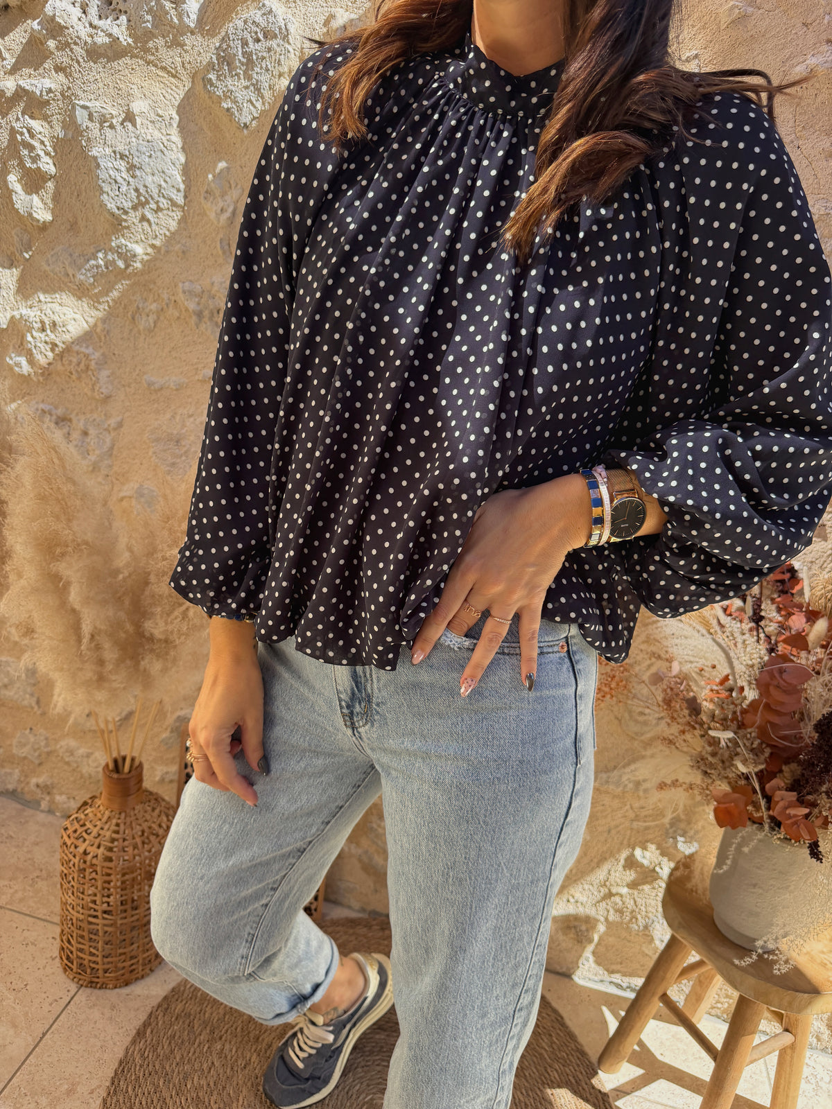 Blouse Mélina marine