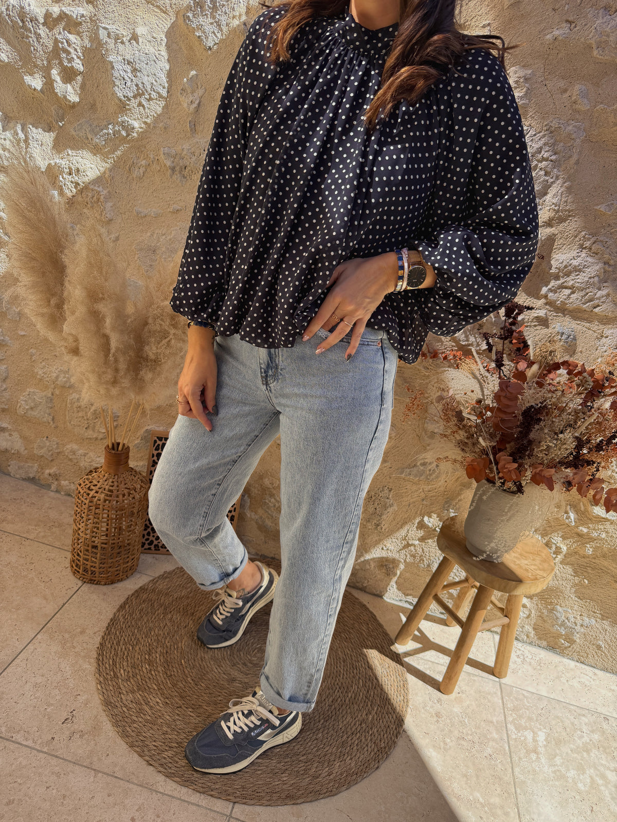 Blouse Mélina marine