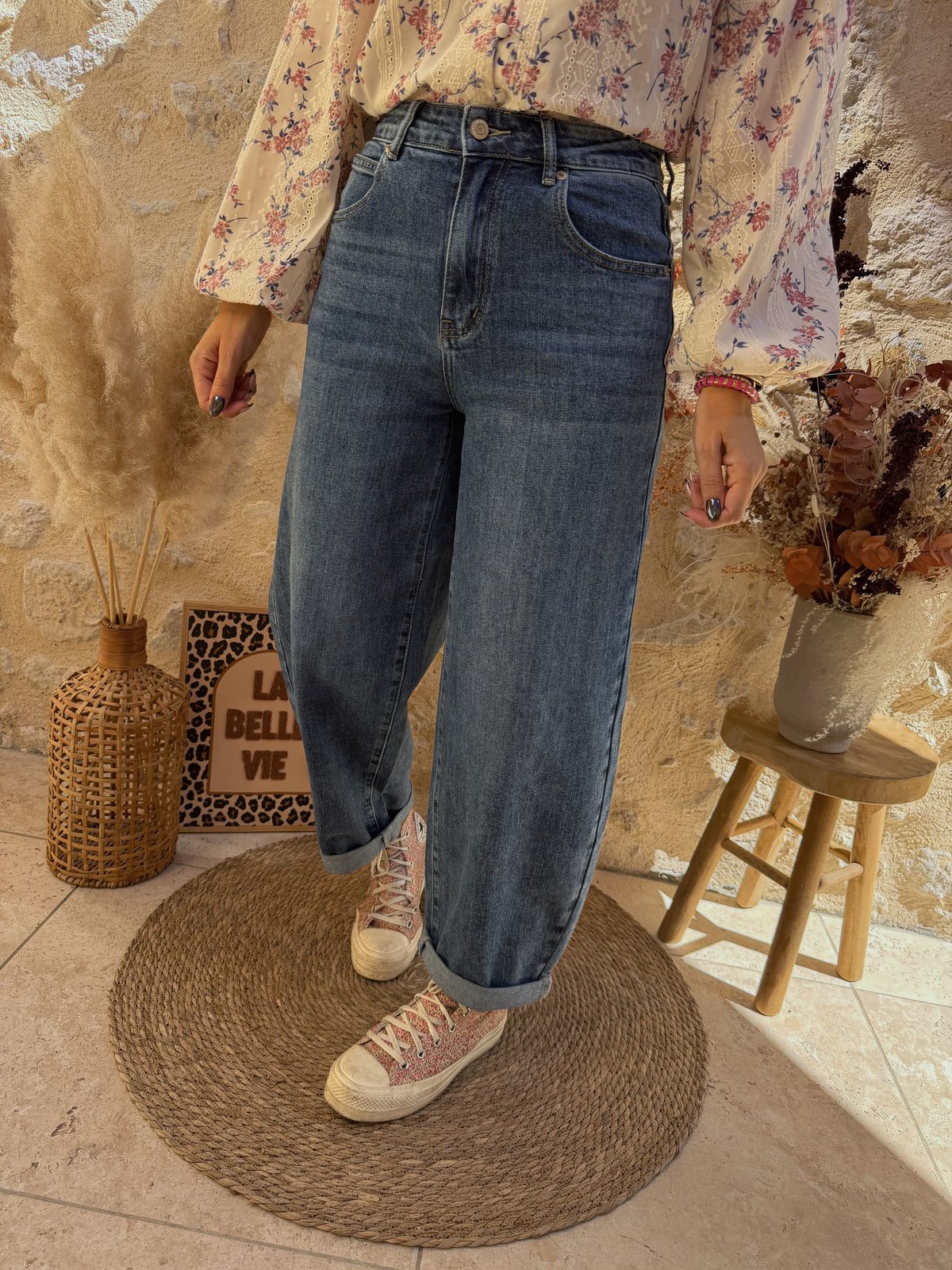 Jeans barrel denim