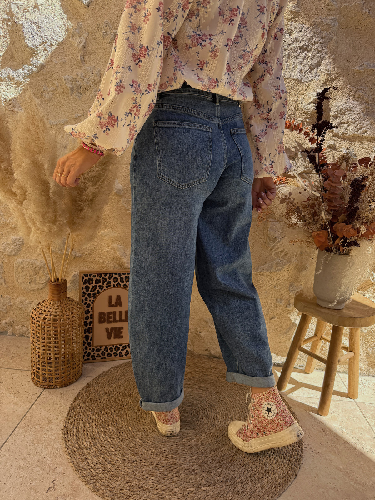 Jeans barrel denim