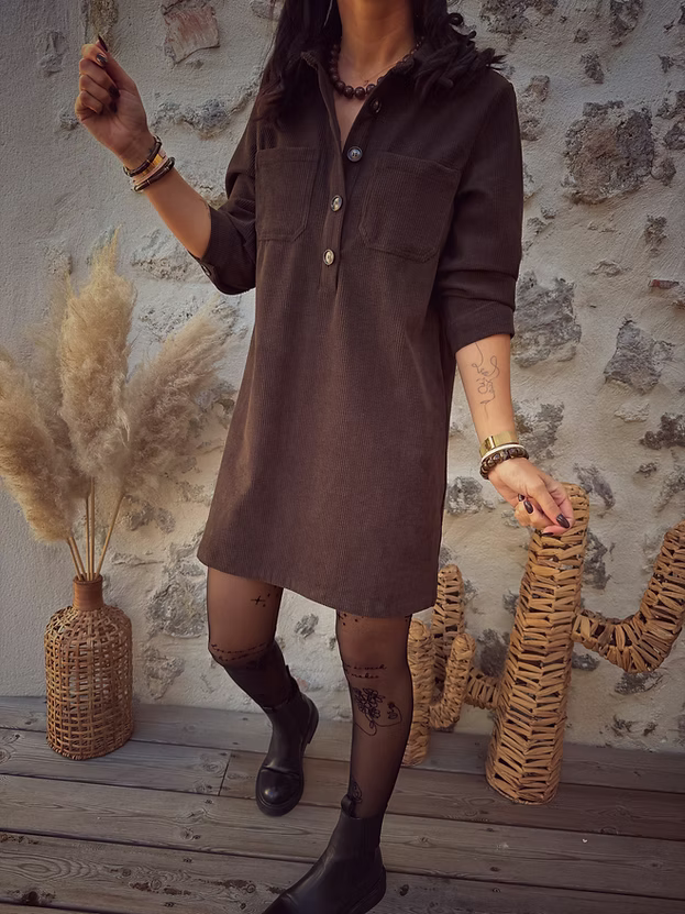 Robe Velours Lou choco