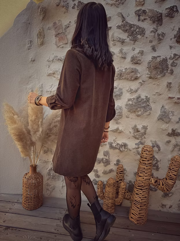 Robe Velours Lou choco