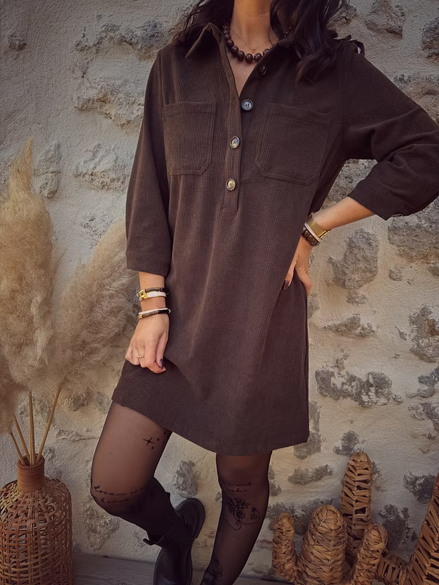 Robe Velours Lou choco